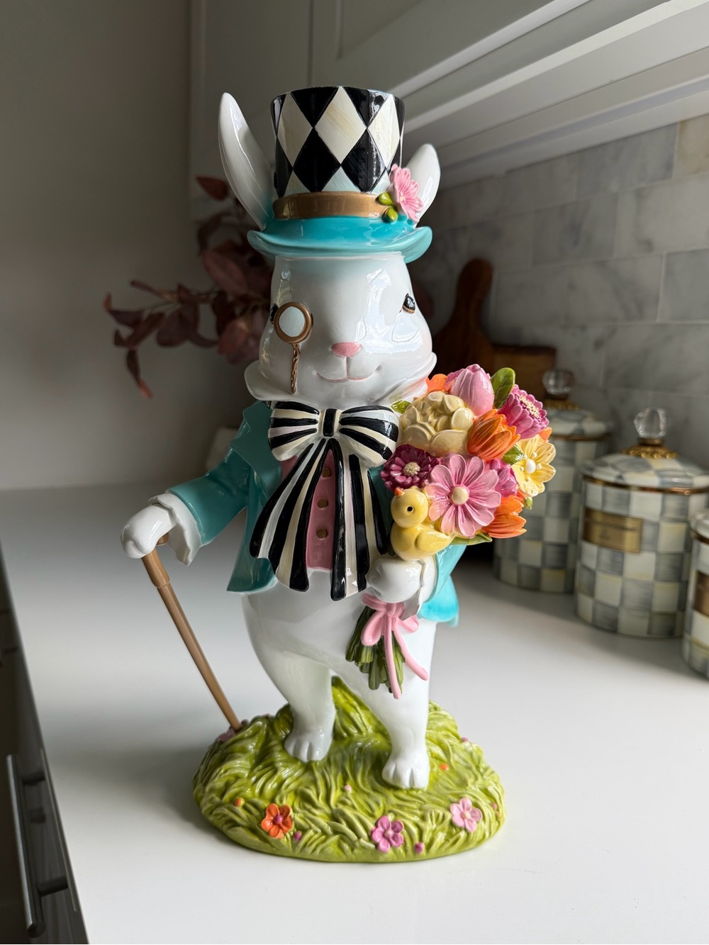 MacKenzie-Childs Calico Bunny Figurine